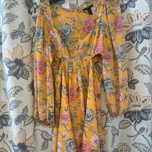Forever 21 Yellow Floral Dress